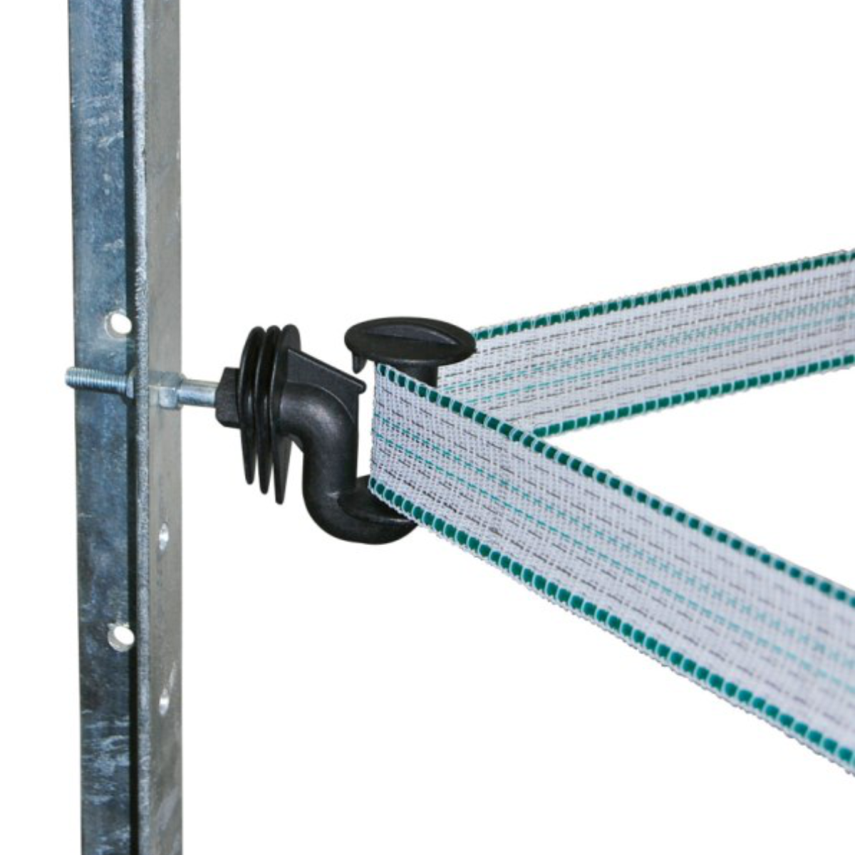 Galvanised Corner Post - 3 Row (120cm) w/ 40mm Tape Insulators