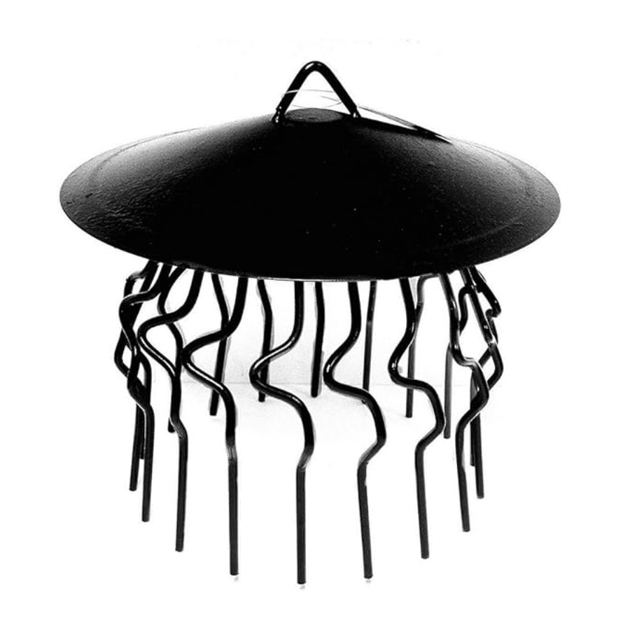 Chimney Bird Guard 3-in-1 Rain Cap & Anti Down-Draught Protection - 255mm Black (2 pcs.)