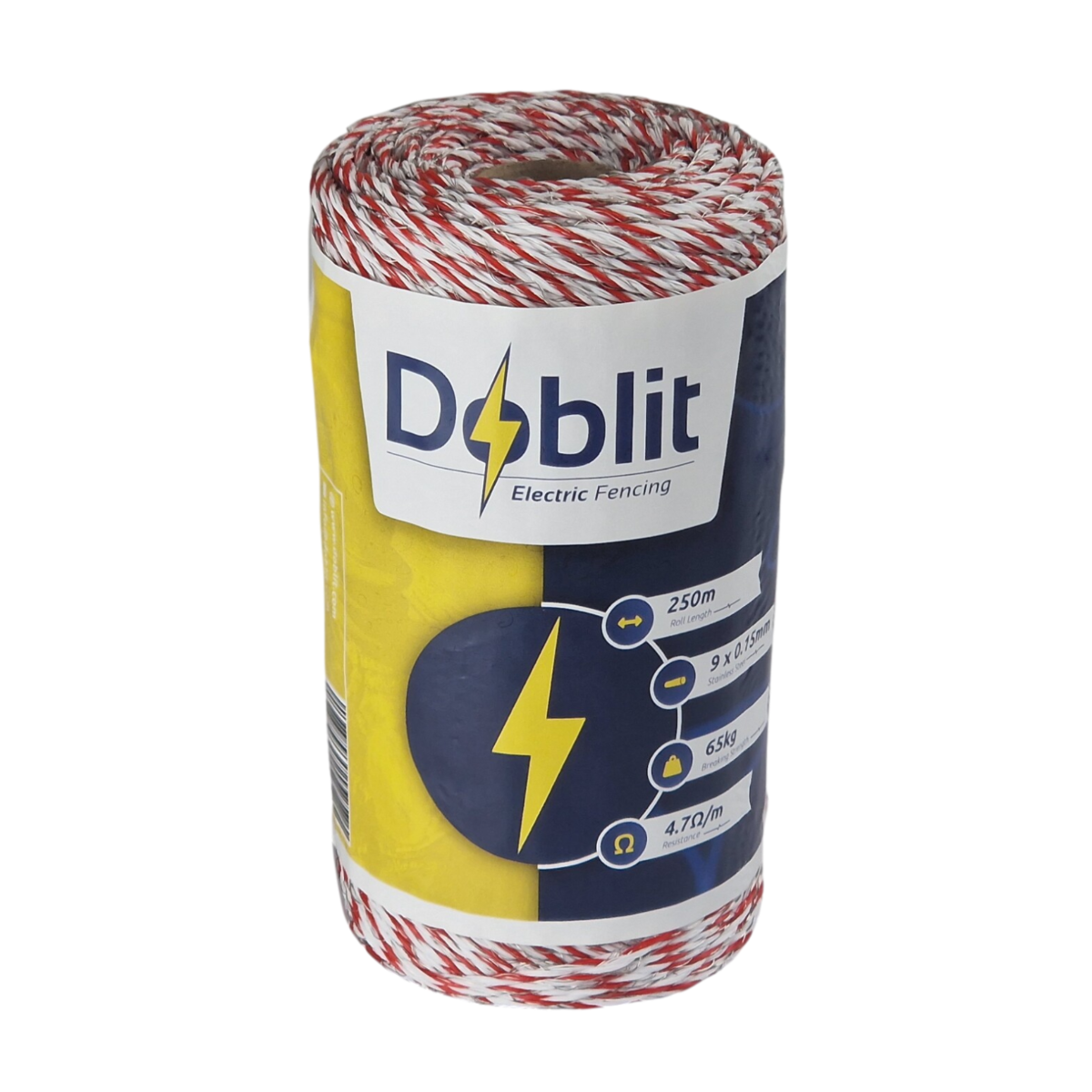 Doblit Red & White 250m 9-Strand 3mm Poly Wire Conductor