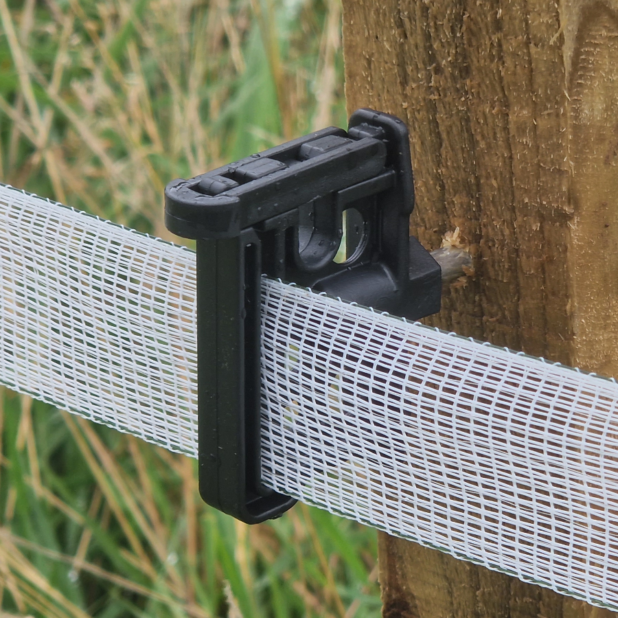 Tape and Rope Combi Clip Insulator Screw-In Electric Fence Insulated Wire Hook for Wooden Posts
