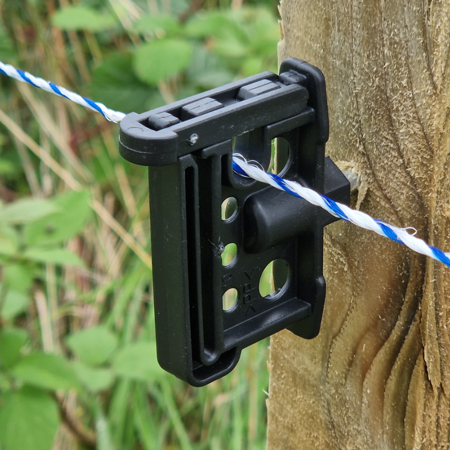 Tape and Rope Combi Clip Insulator Screw-In Electric Fence Insulated Wire Hook for Wooden Posts