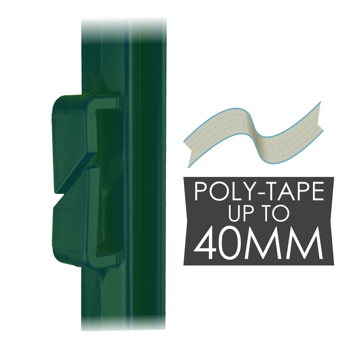 Doblit 105cm Green Poly Post 3ft Electric Fencing Plastic Fence Stake