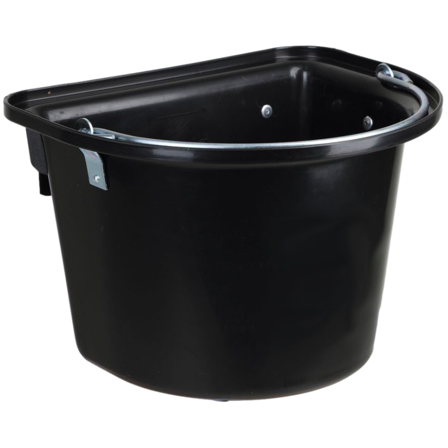 12L Feeding Manger with Gate Hanger Feed Bucket Equine Horse Stable Trough