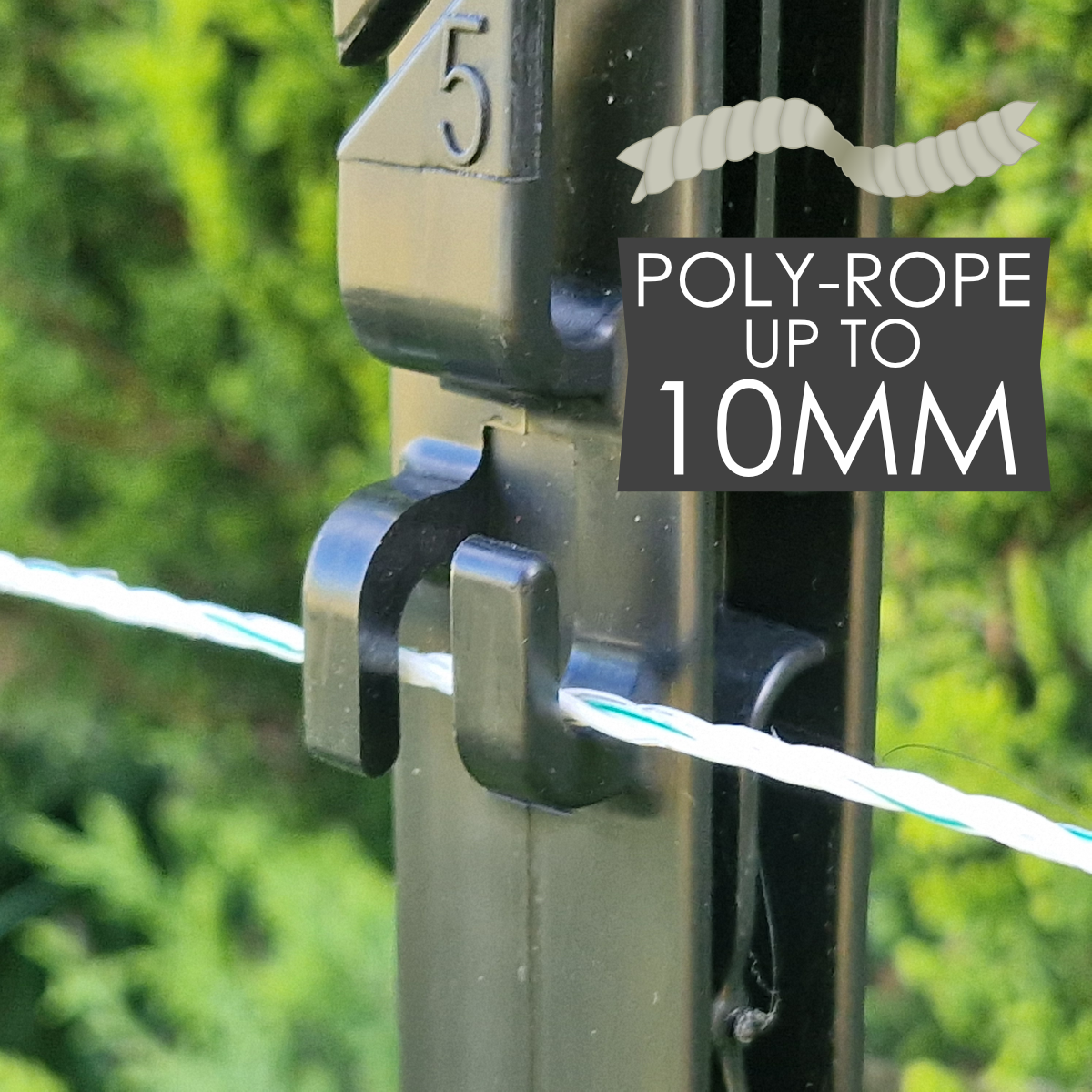 Doblit 105cm HEAVY DUTY Black Poly Post 3ft Electric Fencing Premium Plastic Fence Stake