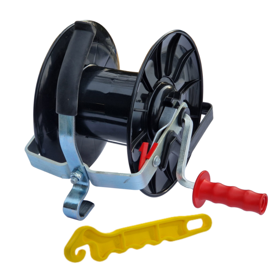 Large Premium Geared Reel Electric Fence 500m Heavy Duty Fencing Wire Rope Tape Winder