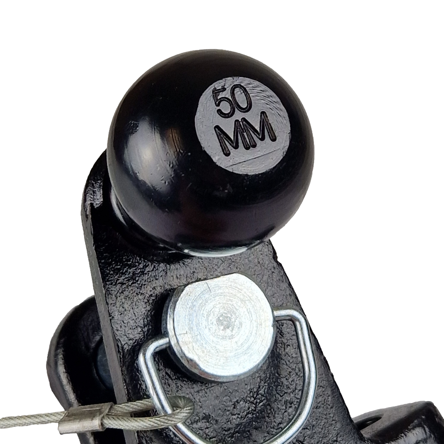 Tow Ball Hitch Mount 50mm Ball & 25mm Pin Coupling Heavy Duty Towing 3000kg E11 - Black