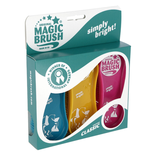 Magic Brush Classic Set 3-in-1 Brush & Comb for Horses & Ponies
