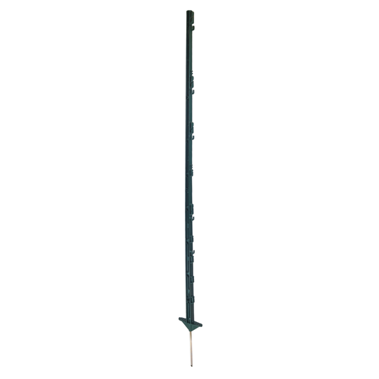 Doblit 156cm Poly Posts Heavy Duty Plastic Stake with 14 Insulators & Double Sided Step (Green)