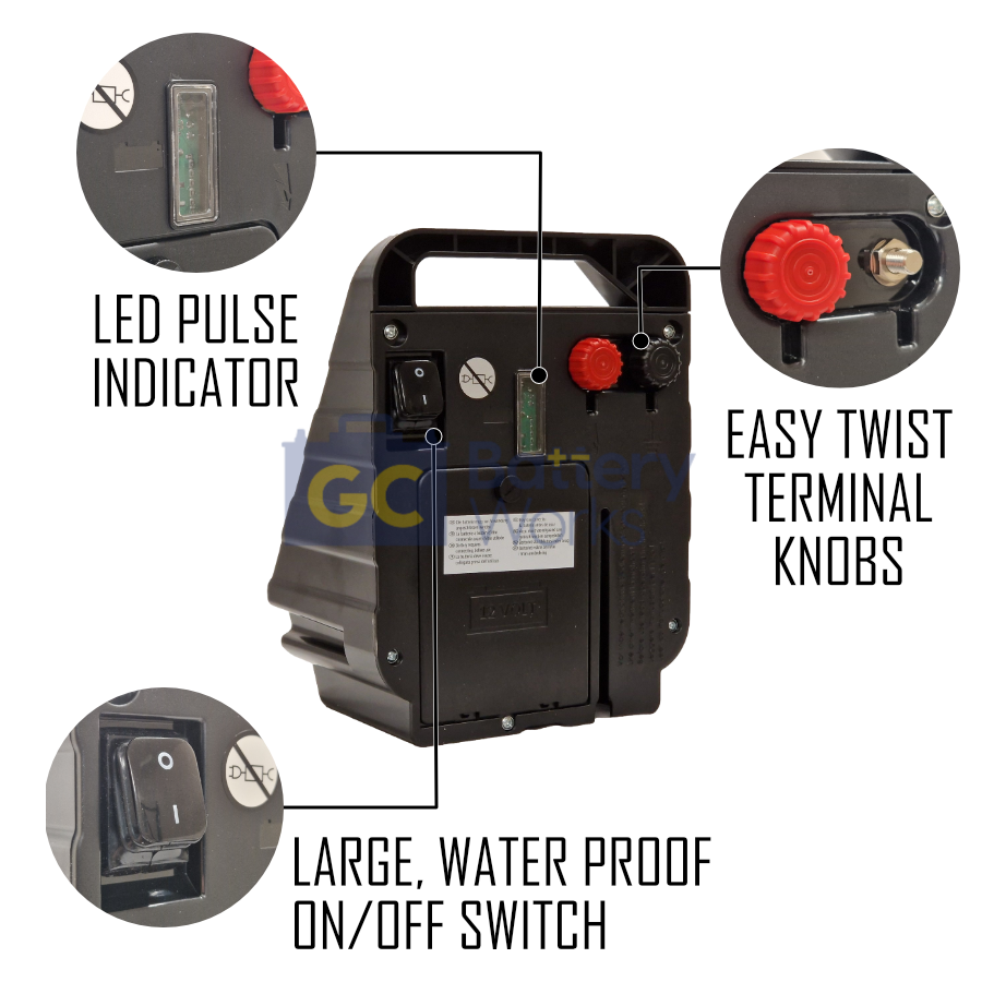 Rutland ESS400 Solar 0.43J 2km Electric Fence Energiser w/ 3w Panel