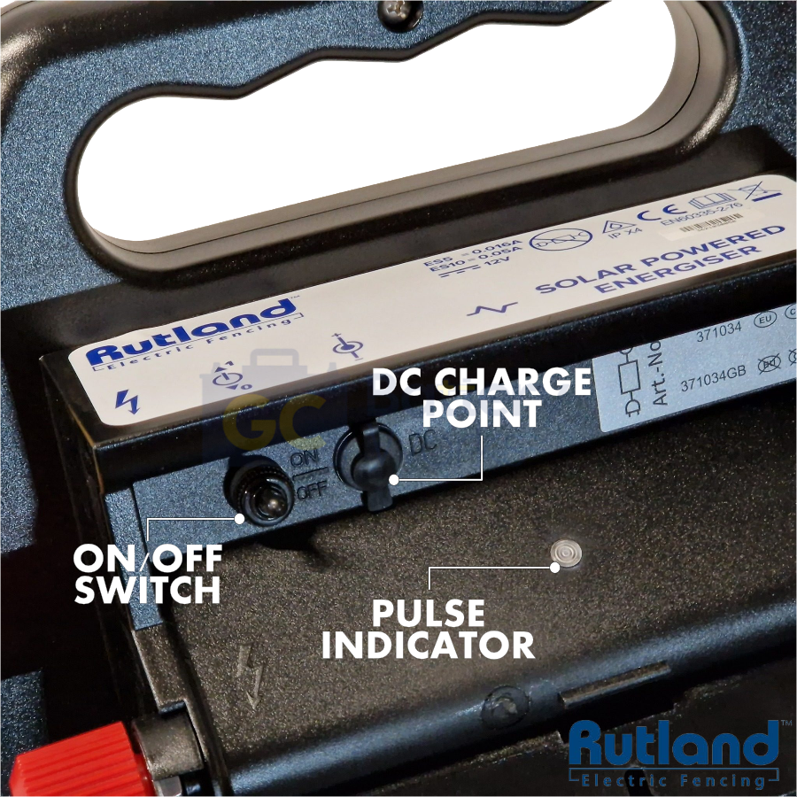 Rutland ESS650 Solar 0.63J 10km Electric Fence Energiser w/ 5W Panel