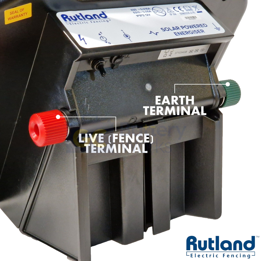 Rutland ESS650 Solar 0.63J 10km Electric Fence Energiser w/ 5W Panel