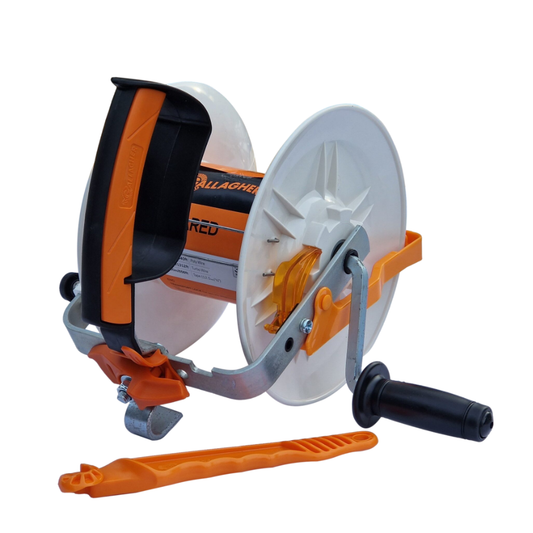 Gallagher Geared Reel (500 metres) Premium Wire Reeler w/ FREE Plastic Grip