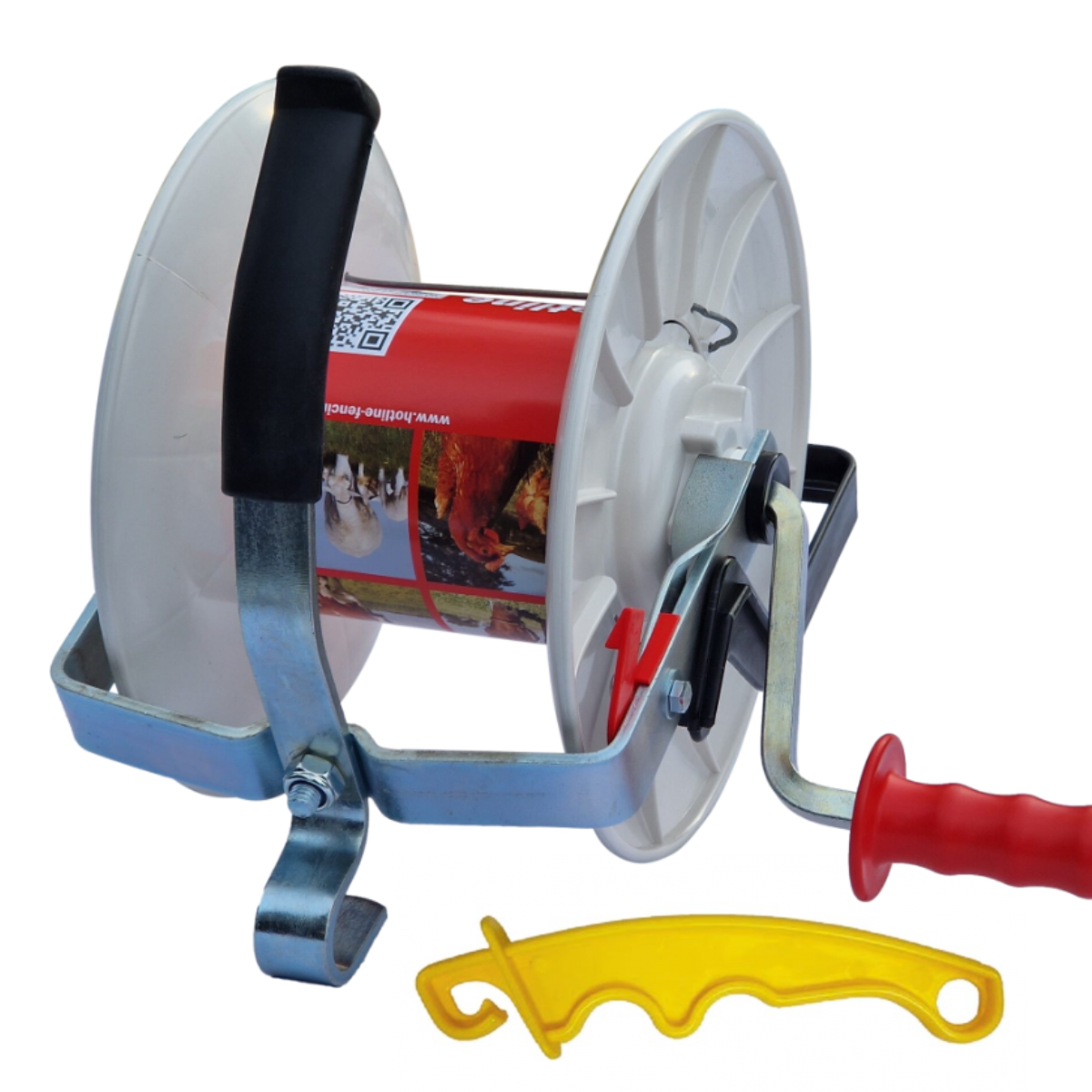 Hotline P25 Premium Large 800m Reel Electric Fence Wire Rope Tape Winder