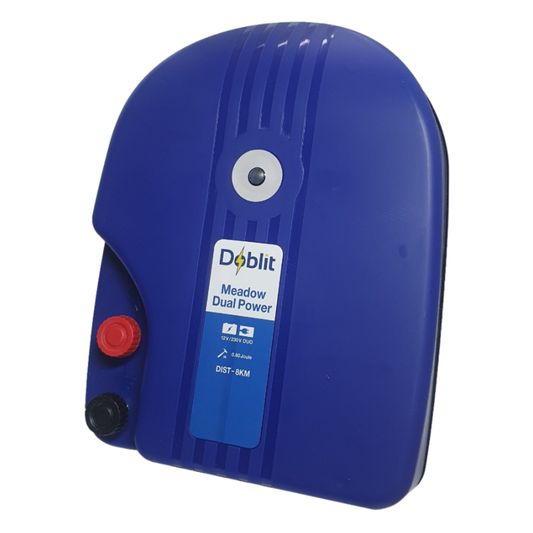 Doblit "Meadow" Dual Power Electric Fence Energiser 0.8J Up to 8km Mains & Battery Operated