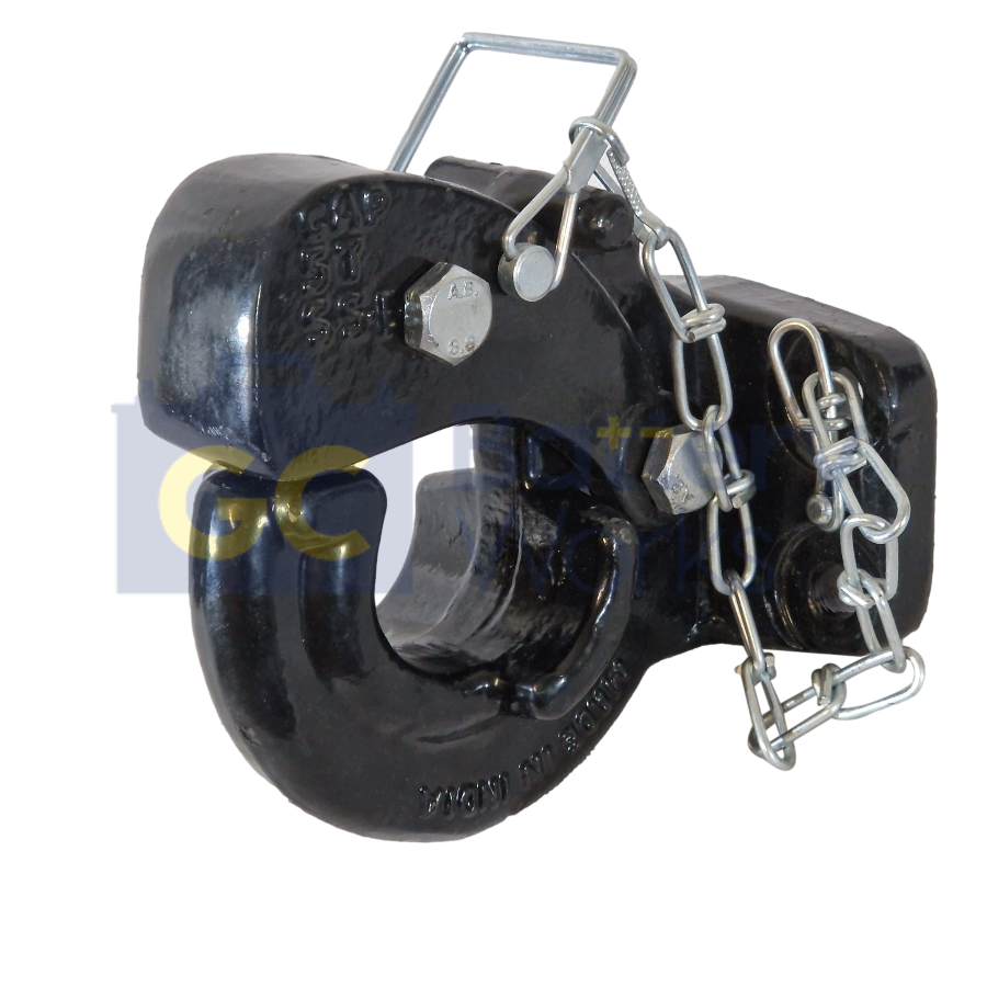 NATO Pintle Hook Tow Hitch Heavy Duty Trailer Mount For Lunette Ring - 5000kg