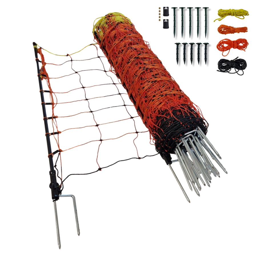 Doblit 50m Sheep Netting 90cmx50m Electric Fencing Net Fence Orange