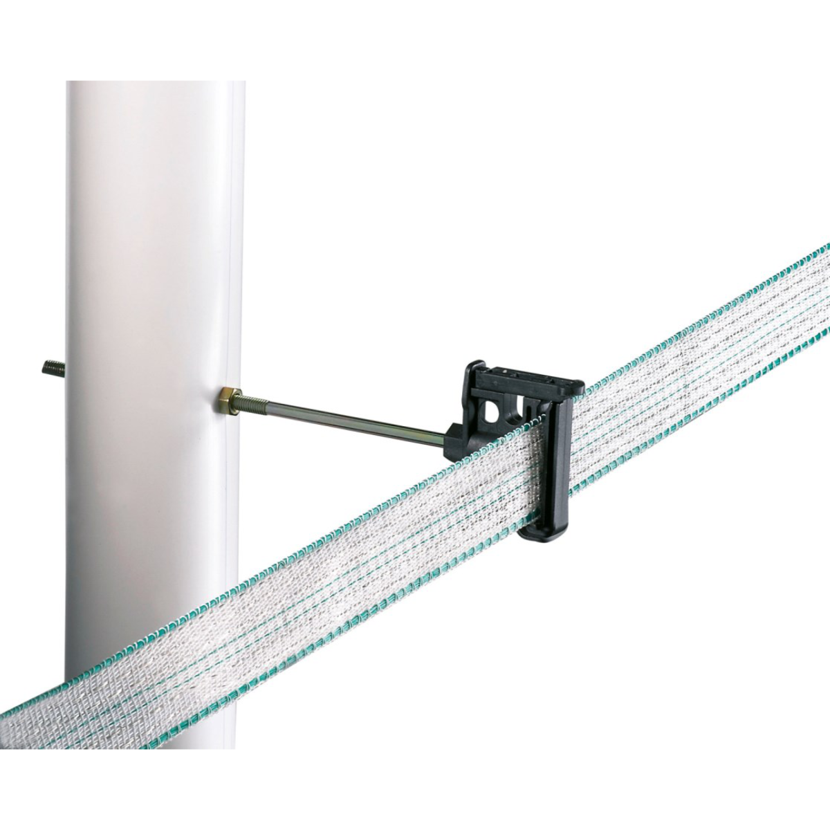 Offset Tape and Rope Combi Clip Insulator Long Distance w/ Metric Bolt (10x Pack)