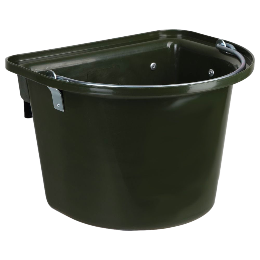 12L Feeding Manger with Gate Hanger Feed Bucket Equine Horse Stable Trough