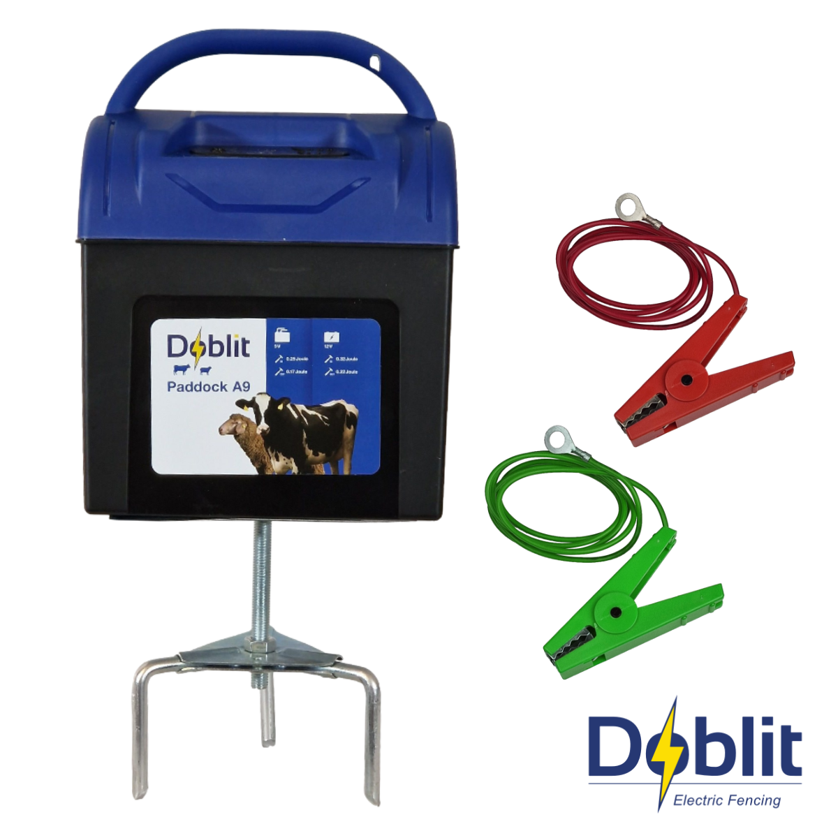 Doblit Paddock A9 9V 0.25J 7km Electric Fence Energiser 3 Year Warranty
