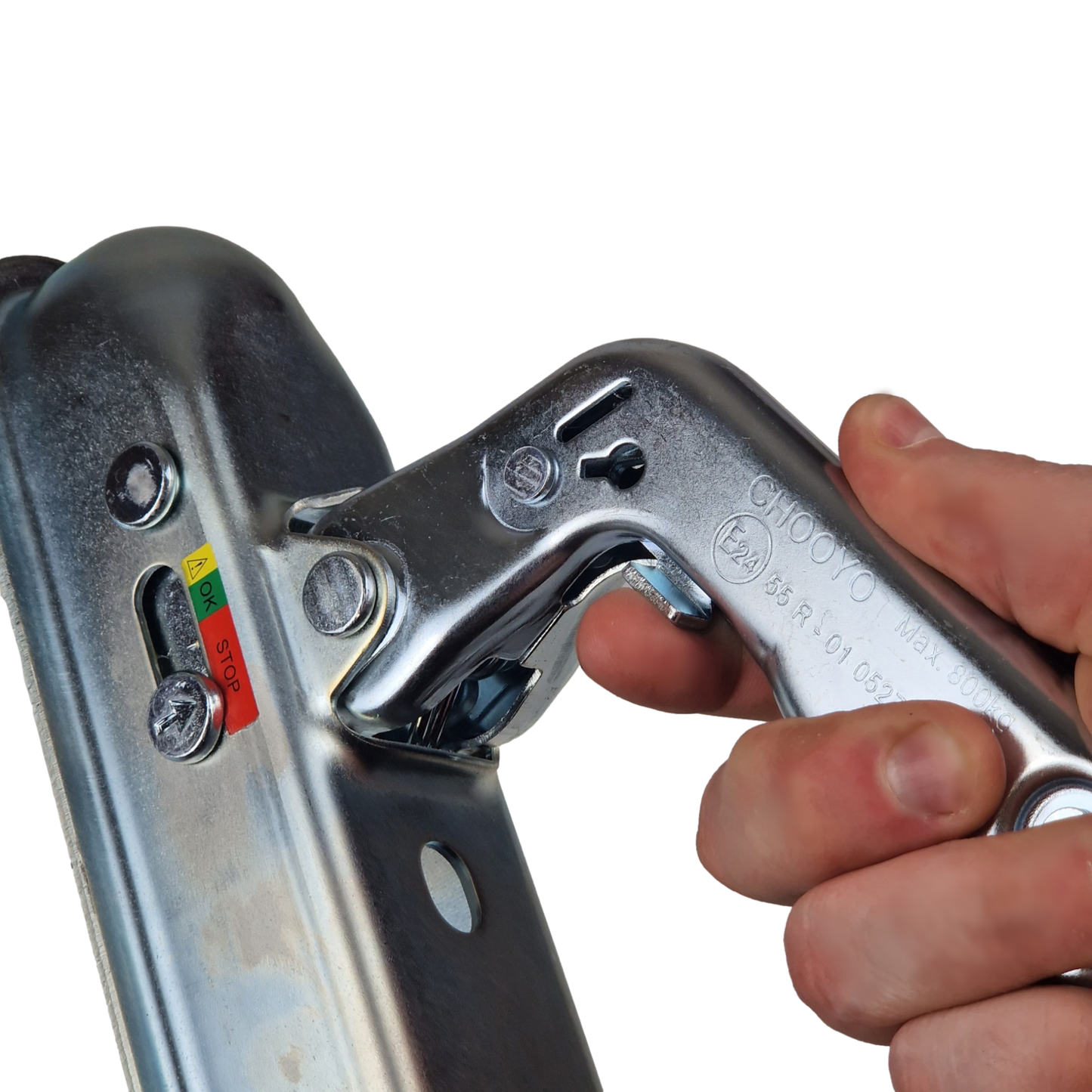 Trailer Hitch Coupling 50mm Ball Female for Unbraked Trailers - MAX 800KG - 50mm Drawbar Section