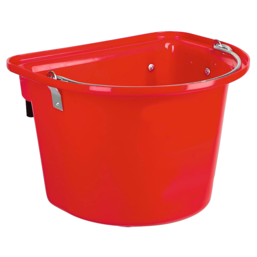 12L Feeding Manger with Gate Hanger Feed Bucket Equine Horse Stable Trough