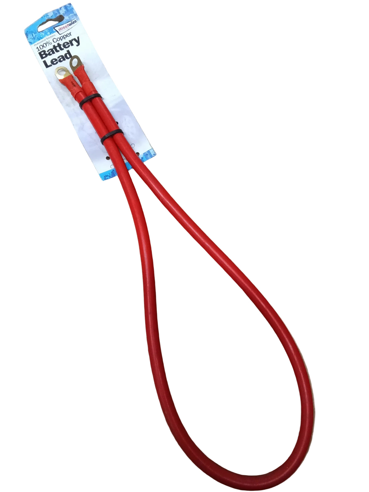36" Red Battery leads 11mm eye lids