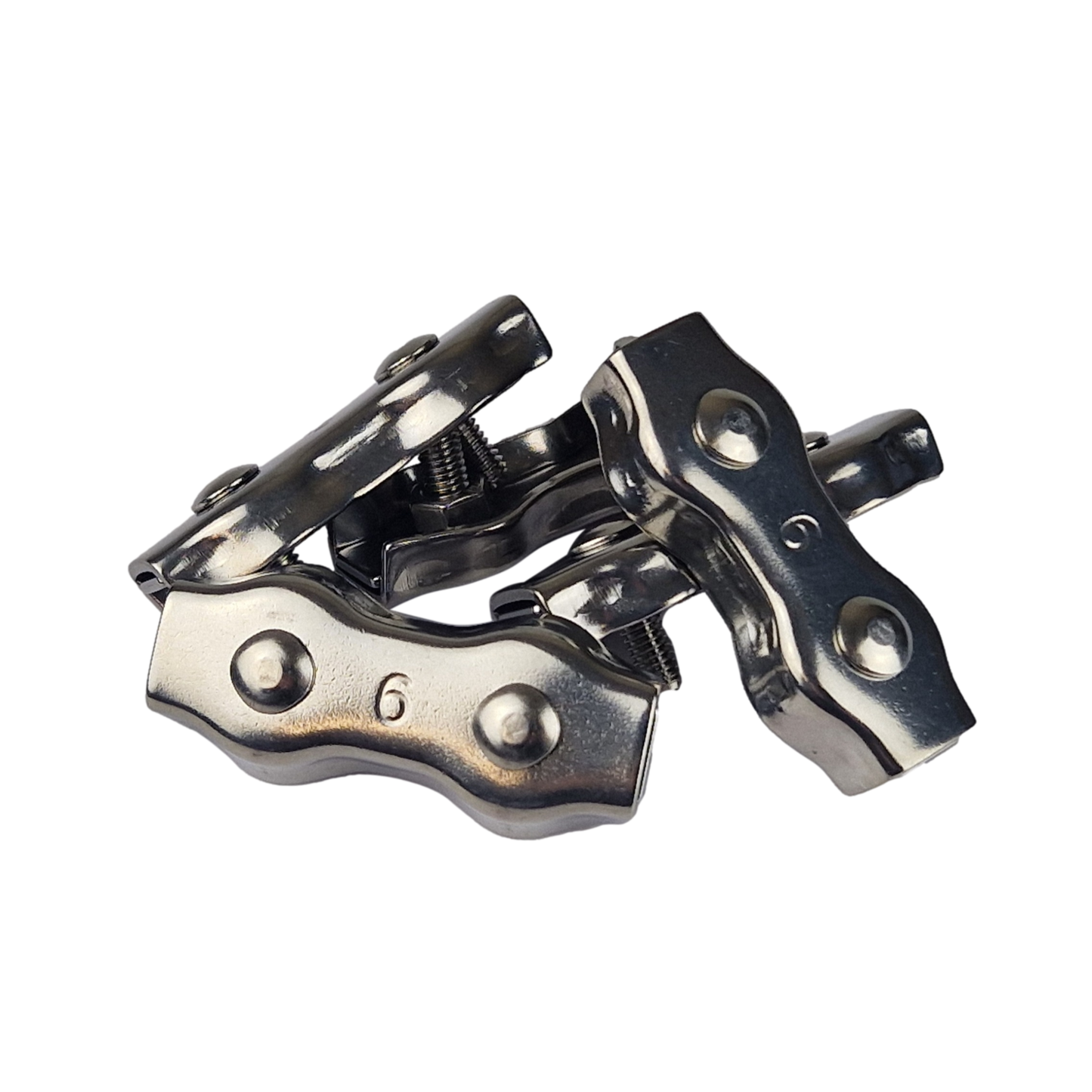 Rope Connector Stainless Steel Clamp - Up to 8mm Ø (5 pack)