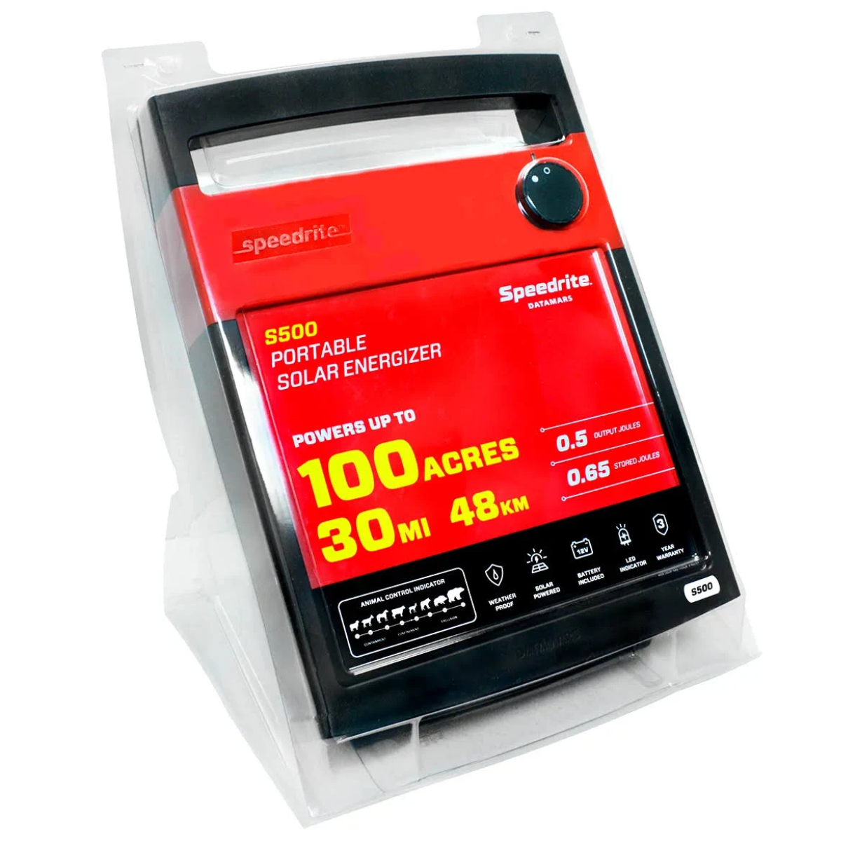 Speedrite S500 Solar Energiser – 0.5J Powers 5km/3ha | 7 Year Warranty