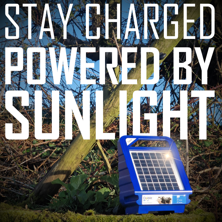 Doblit Solar Energiser 0.4J 2km Compact Solar Electric Fence Energiser - 5Year Warranty