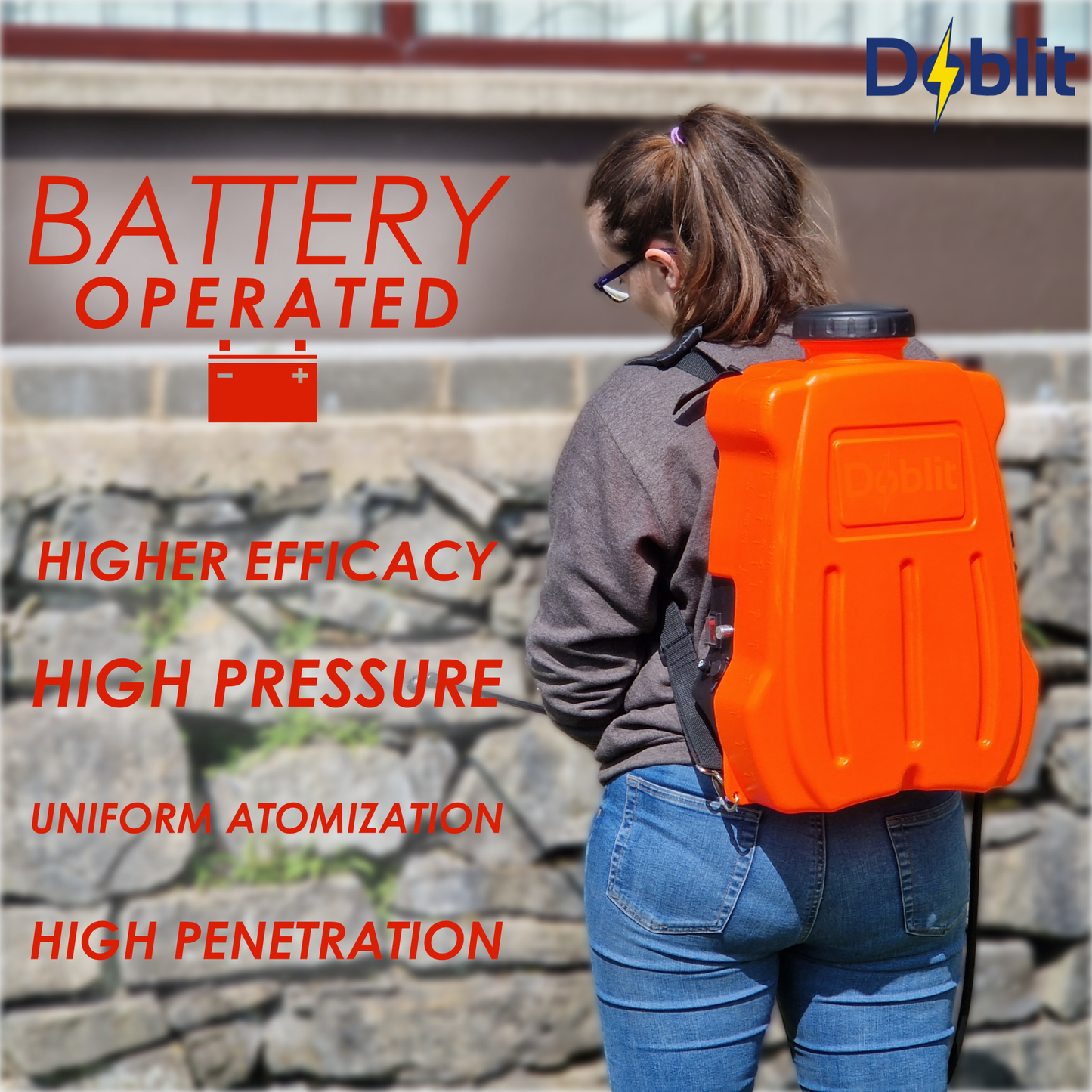 16L Electric Knap-sack / Trolley 2-in-1 Sprayer with Rechargeable Battery,  Pressure Regulator and Nozzles