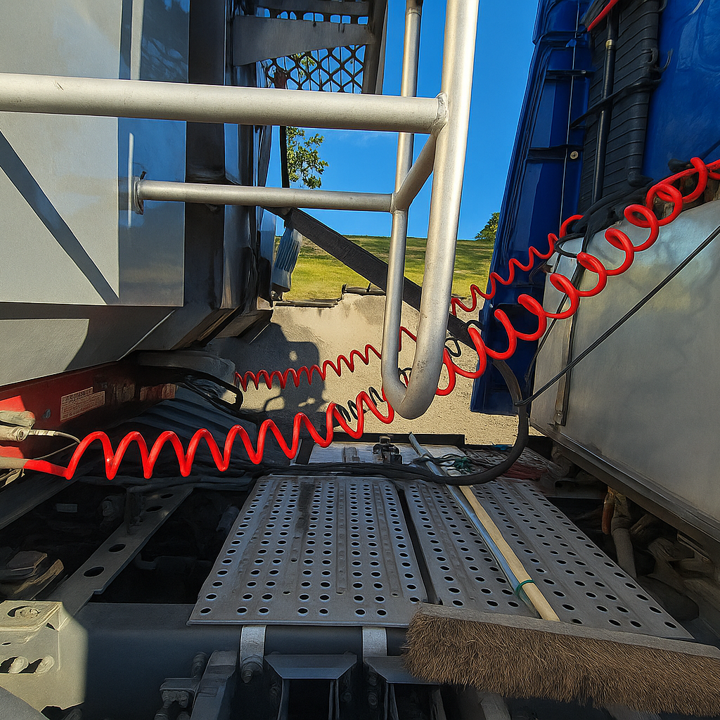 Trailer Airline Suzie Brake Emergency 600 - 2800mm Hose – M16/M22 to M18 Female /M22 Adaptor – 700 PSI Burst Pressure