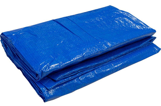 Blue Reinforced Tarpaulin – 4 x 10M, 200gsm, Pack of 4 Heavy-Duty Sheets