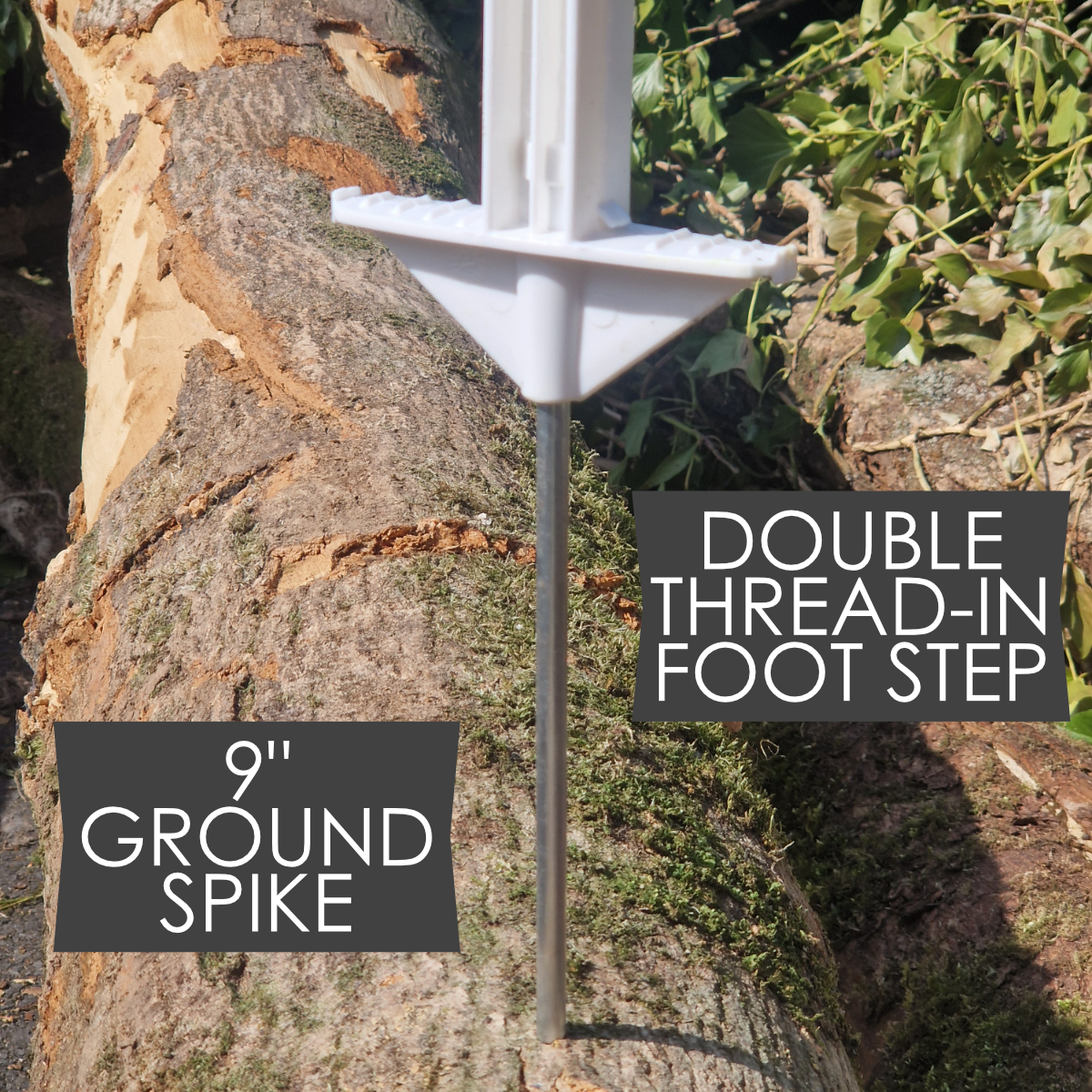 Doblit 156cm Poly Posts Heavy Duty Plastic Stake with 14 Insulators & Double Sided Step (White)