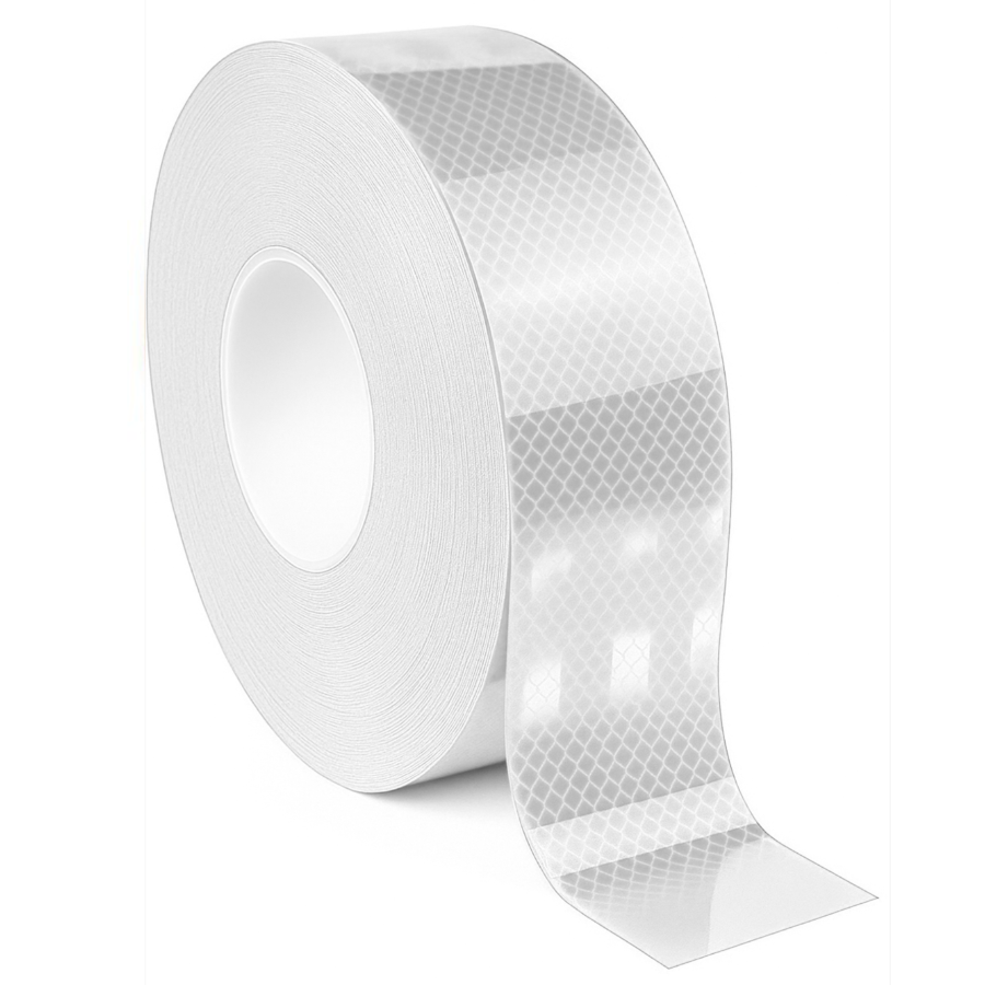 White Reflective Tape - 50mm x 12.5M – for HGVs, Trailers, Gates & Hazard Marking | Weather-Resistant Safety Tape