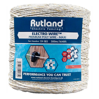 Rutland Electro Maxi Wire Electric Fence Wire 500m White