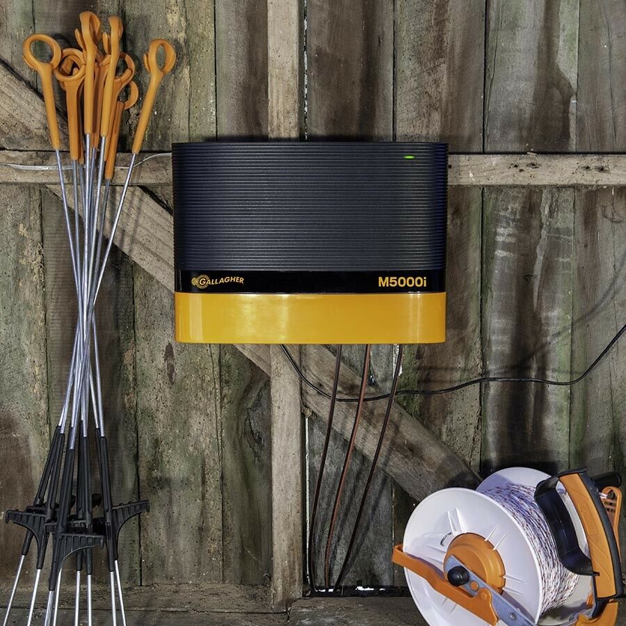 Gallagher M5000I 230V 12J 55km I-Series Smart Mains Electric Fence Energiser 3 Year Warranty