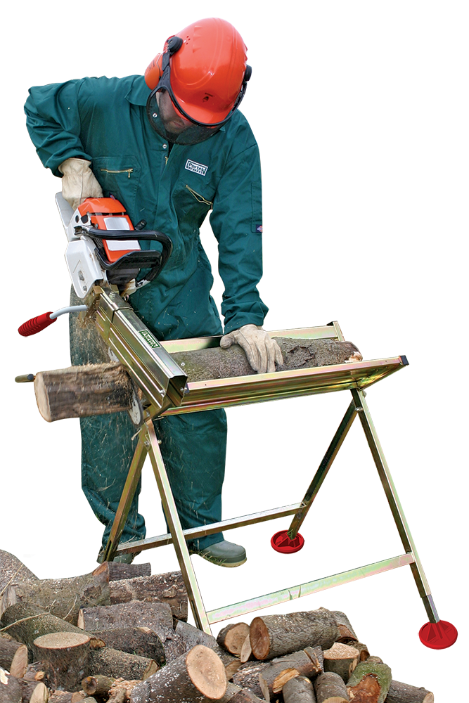 Portek Logmaster Saw Horse Wood Bench Folding w/ Saw Clamp