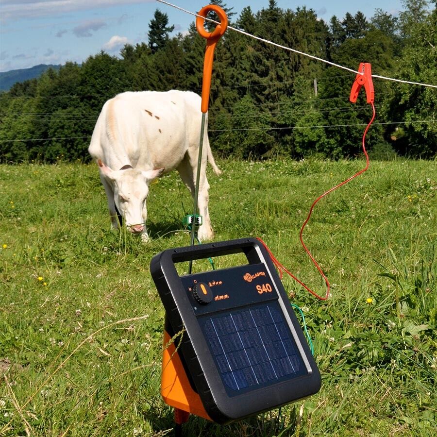 Gallagher S40 Solar Electric Fence Energiser - 0.04J 5km