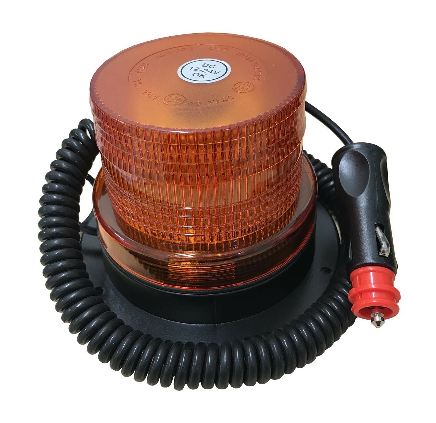 12V / 24V LED Strobe Amber Magnetic Beacon Emergency Flashing Van Agri Car