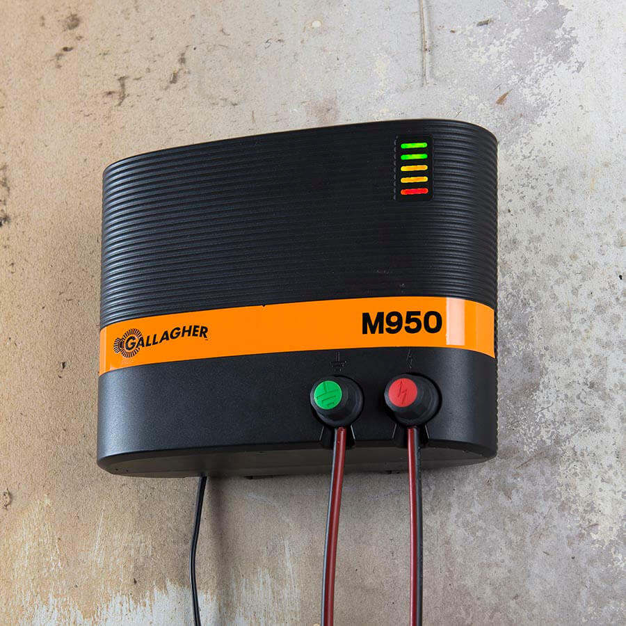 Gallagher M950 230V 9J 42km Smart Mains Electric Fence Energiser 3 Year Warranty + Free Voltmeter