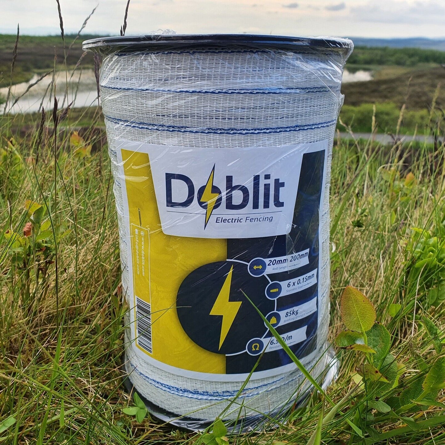 Doblit 20mm Poly Tape White 200m Roll