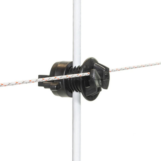 Gallagher Screw insulator (screw-on rod insulator) (black, posts ø 4-10mm, pack of 20)