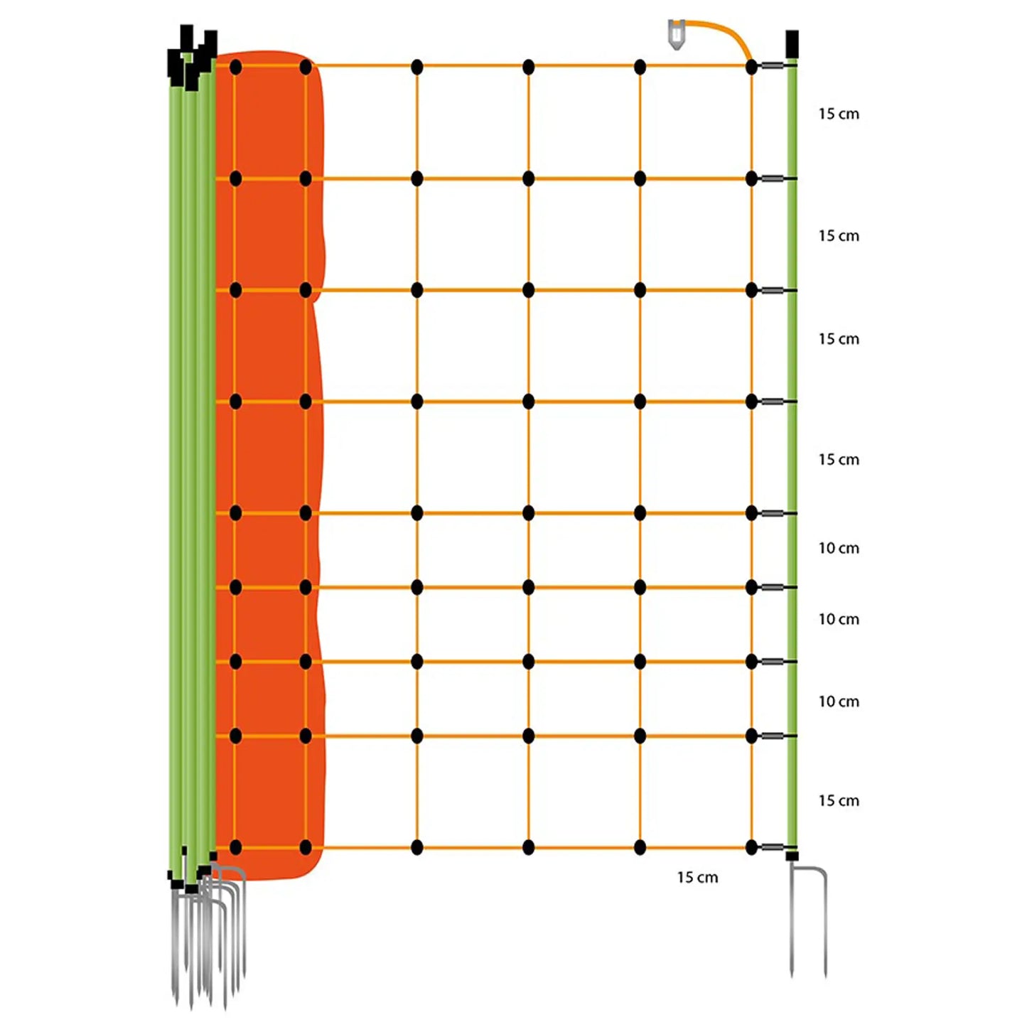 Gallagher Goat net, double pin, 105 cm, 50m