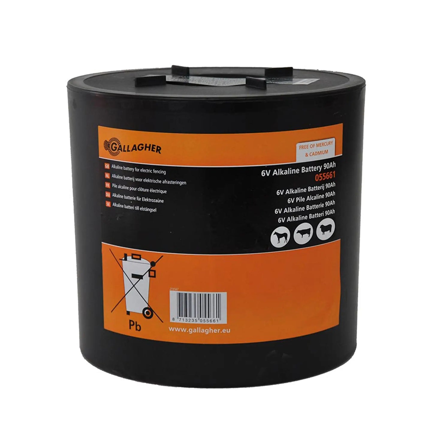 Gallagher Round battery (6V, 90Ah)