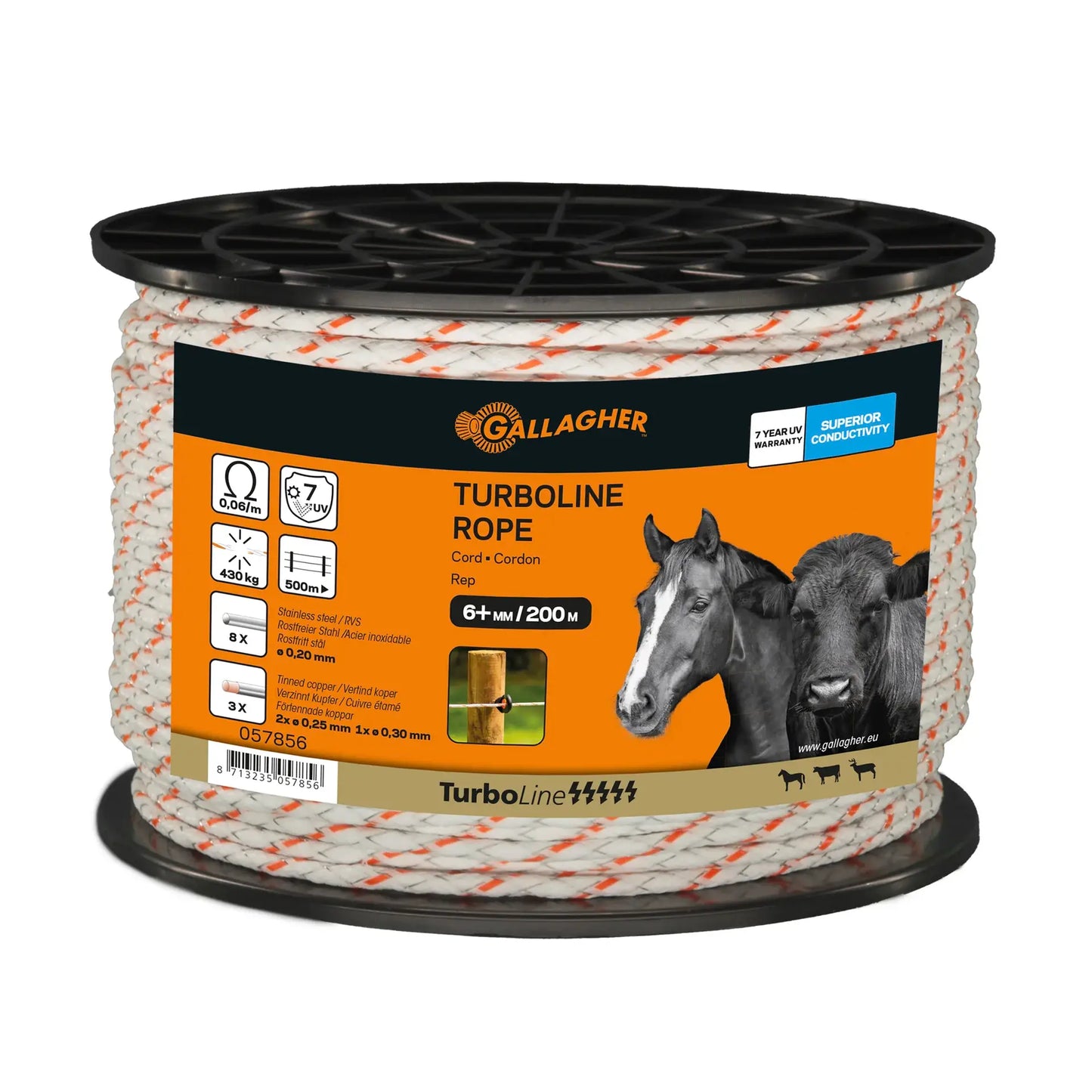Gallagher TurboLine Rope (white, 200 meter)