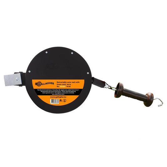Gallagher Retractable auto reel cord terra 18m