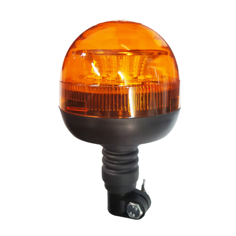 12V / 24V LED Beacon with Amber Lens and Spigot Fitting