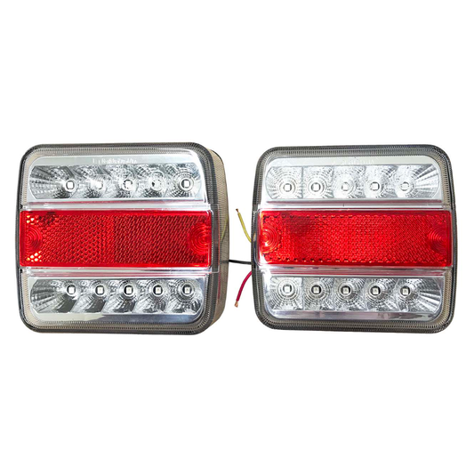 Lamp Rear Combination LED Light 12v 5 Function inc. Number Plate Light (Pair)