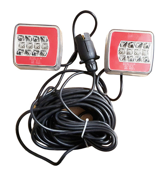 LED Magnetic Glo Trac Rear Lighting Board Set with 25 x LEDs - 12/24V, 12m Cable