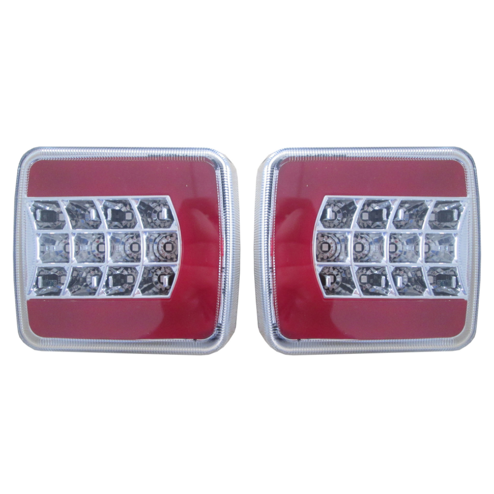 Lamp Rear Combination GLO TRAC Neon Style LED Light 12/24v 4 Function inc. Number Plate Light (Pair)